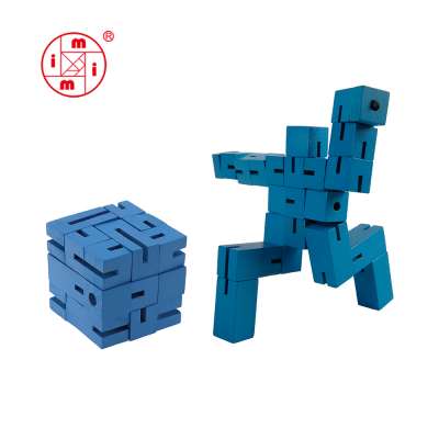 3d wood puzzle toys wooden toy robot man